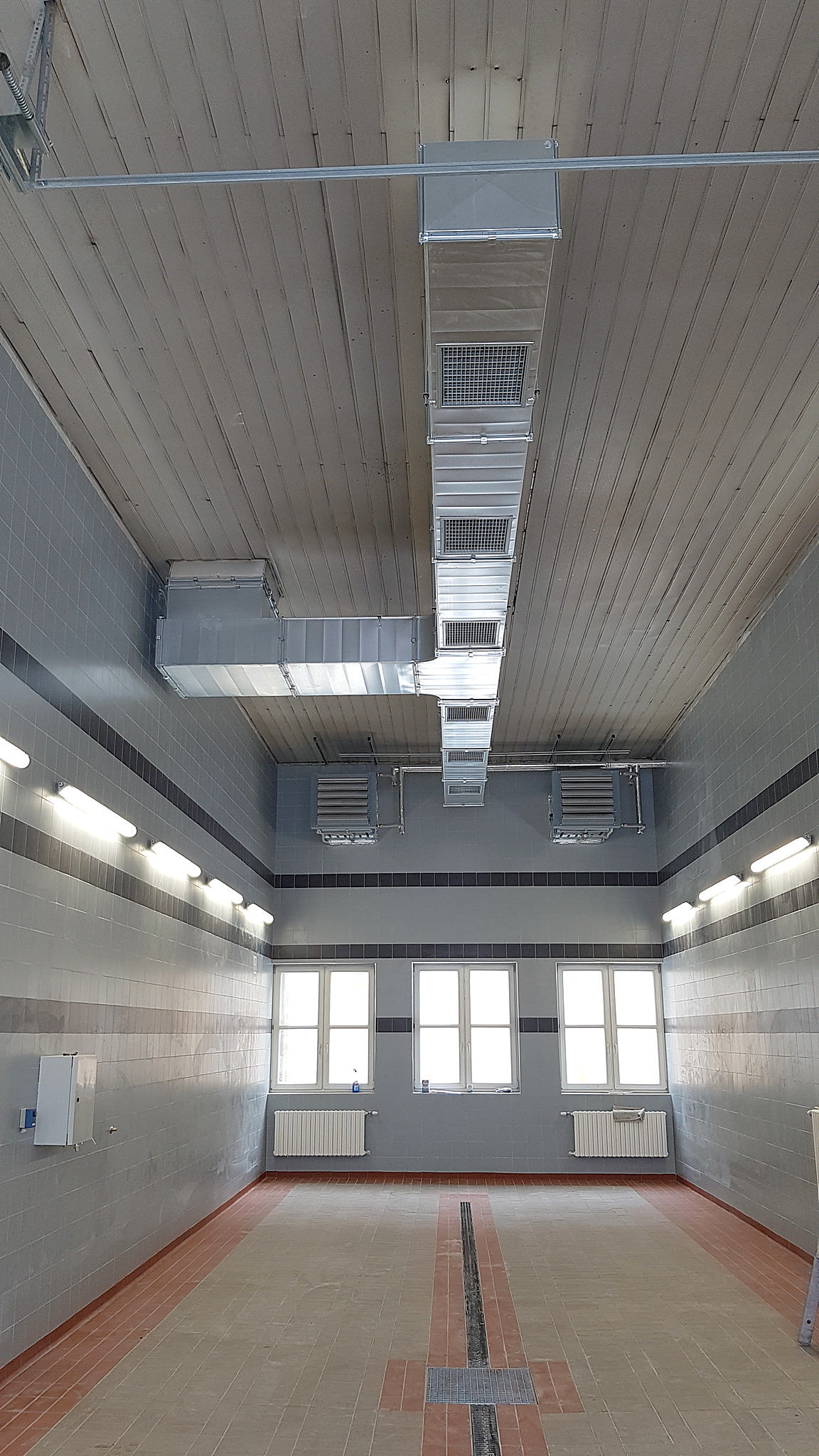 Větrání a teplovzdušné vytápění plynové kotelny