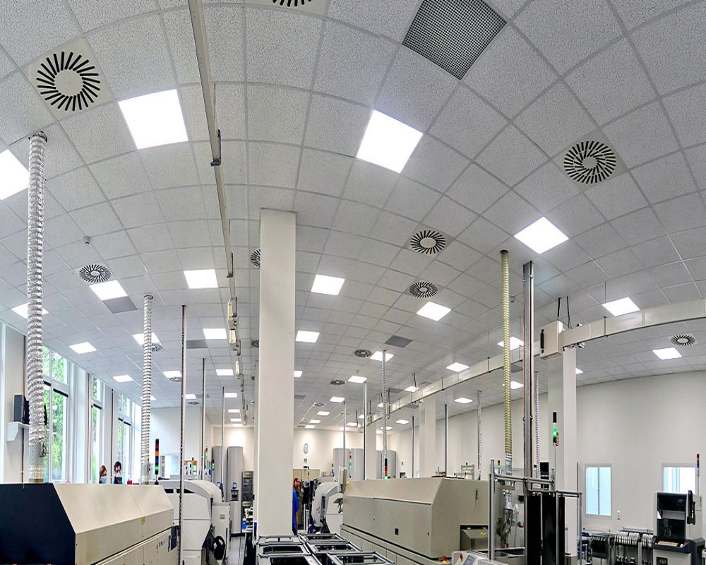 Větrání a klimatizace výroby desek plošných spojů v 1.NP