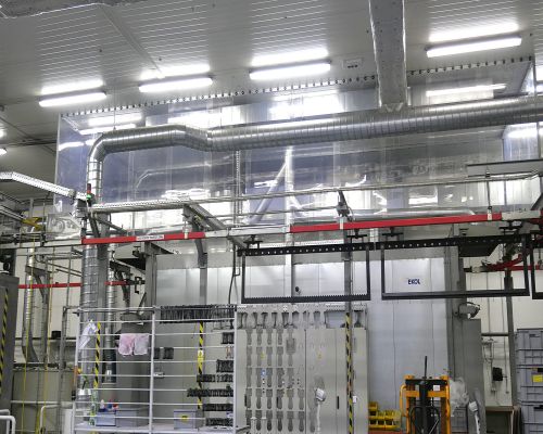 ROBE LIGHTING s. r. o., Valašské Meziříčí – větrání dílny D5