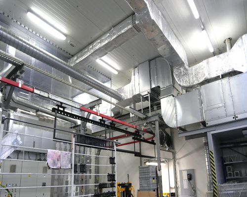 ROBE LIGHTING s. r. o., Valašské Meziříčí – větrání dílny D5