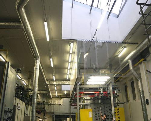 ROBE LIGHTING s. r. o., Valašské Meziříčí – větrání dílny D5