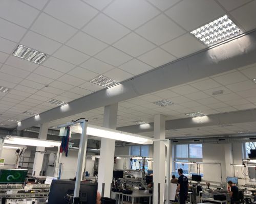Větrání vestavby předvýroby – objekt D, ROBE Lighting