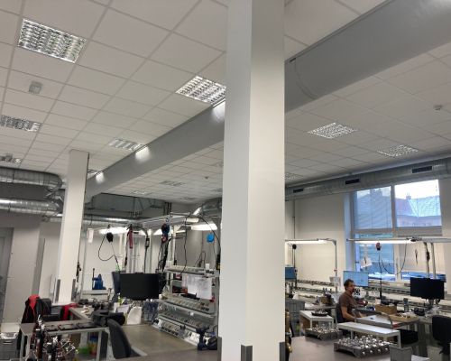 Větrání vestavby předvýroby – objekt D, ROBE Lighting