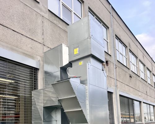 Vzduchotechnika a klimatizace dílny šablon – Continental Barum Otrokovice